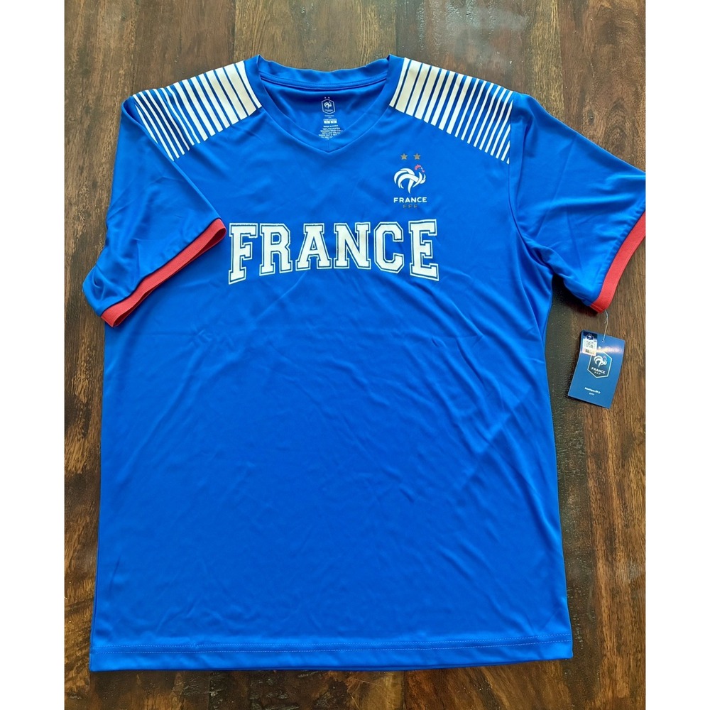 France FFF Soccer Jersey #10-L- Blue White Red Officially Licensed NWT